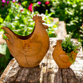 RUSTY CHOOK PLANTER PAIR