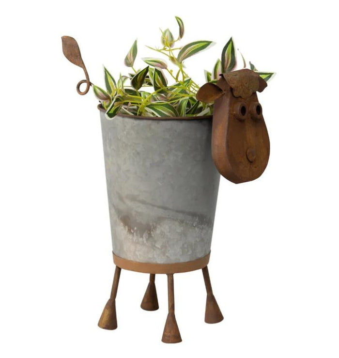 RUSTY & GALVANIZED SHEEPY PLANTER