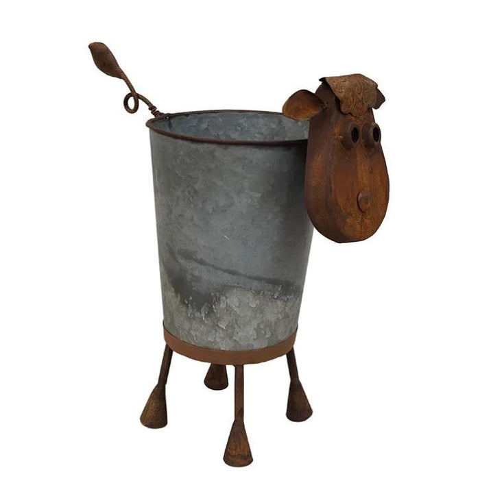 RUSTY & GALVANIZED SHEEPY PLANTER