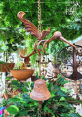 RUSTY HANGING HUMMINGBIRD WITH BELL