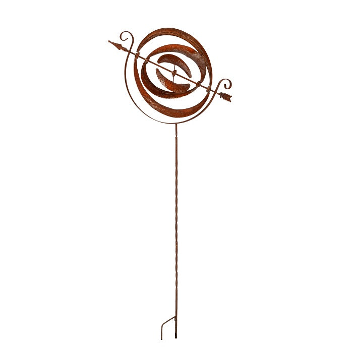 RUSTY ORB WIND SPINNER