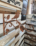 RUSTY ORNATE BIRD WALL BRACKET HOOK
