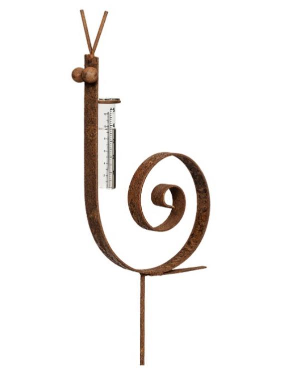 RUSTY SNAIL STAKE RAIN GAUGE