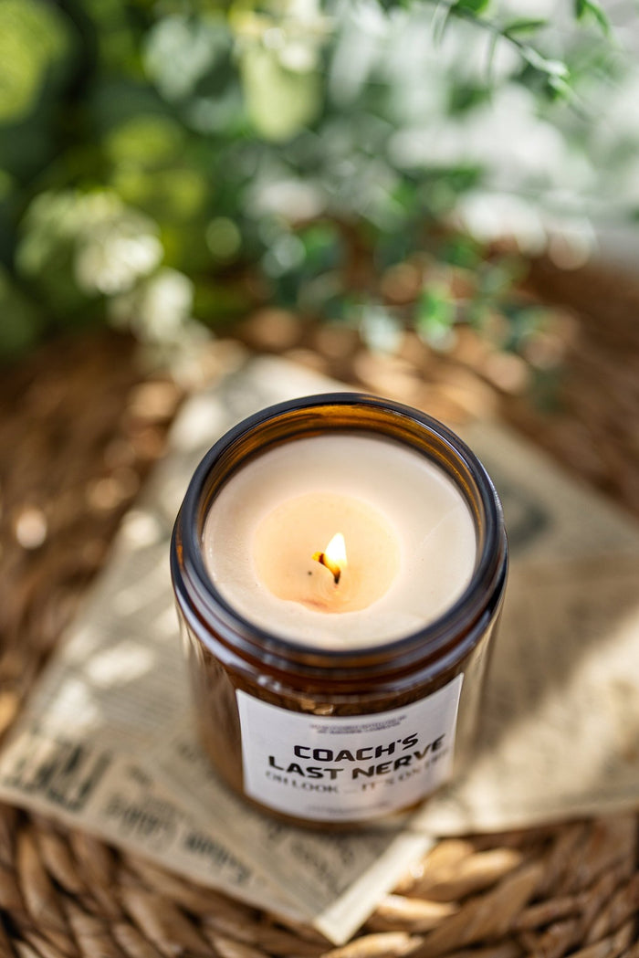 Coach's Last Nerve , OH LOOK IT'S On fire/Coach's Candle , Gift Candles , Candle for him. - MY Sunshine Candless