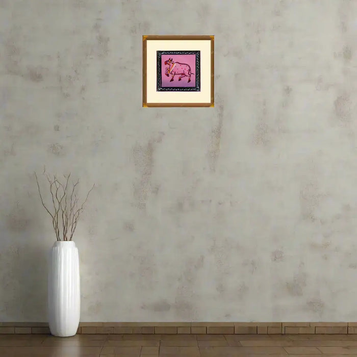Sacred Cow – Symbol of Prosperity and Devotion Pichwai Painting   Paintings