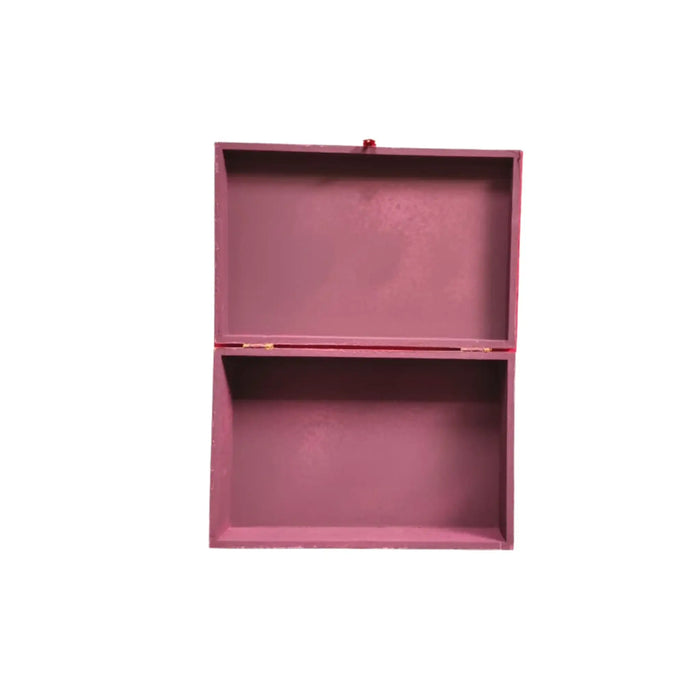 Sacred Cows and Lotus Flowers - Traditional Indian Pichwai Art Wooden Box   Wood Decorative