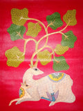 Sacred Deer with Tree Antlers - Gond Painting   Paintings