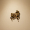 Sacred Golden Brass Nandi Bull Wall Hanging / Decor Idol   Brass Ware