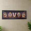 Sacred Inlay Artwork – Vaishnava Wall Hanging with Garuda & Hanuman | Shanka Chakra   Inlay Art