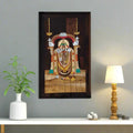 Sacred Rosewood Inlay – Tirupati Balaji Idol with Temple Arch   Inlay Art