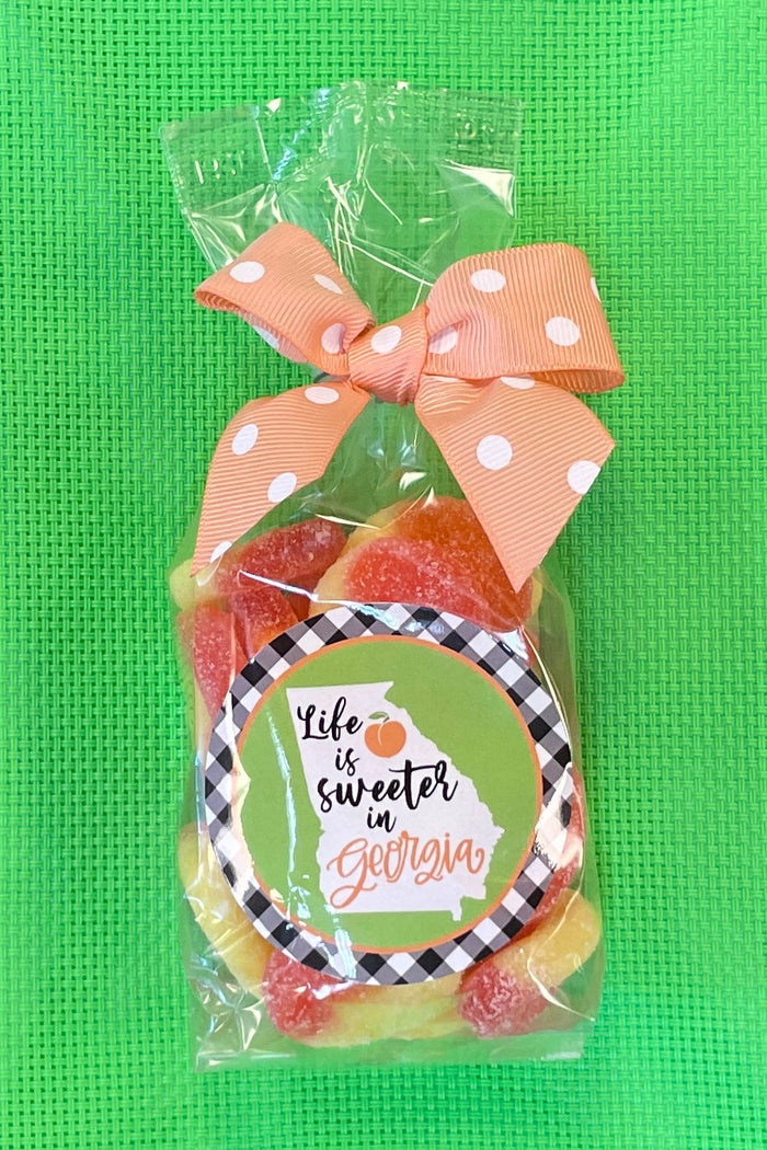 Sanded Peach Gummy Rings -Georgia