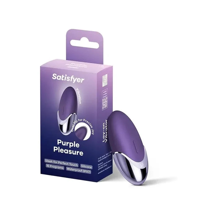 Satisfyer Purple Pleasure Lay-On Vibrator - 15 Vibration Modes