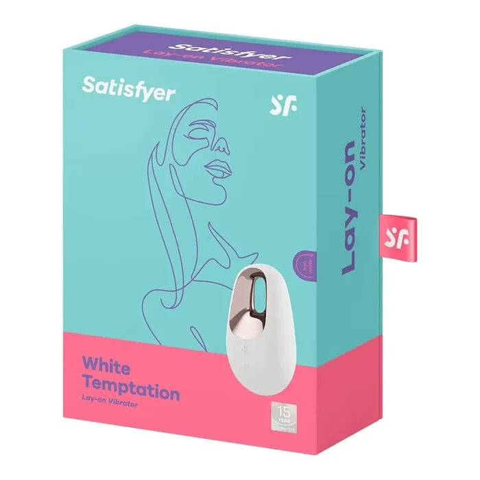 Satisfyer White Temptation Lay-On Vibrator - 15 Vibration Modes