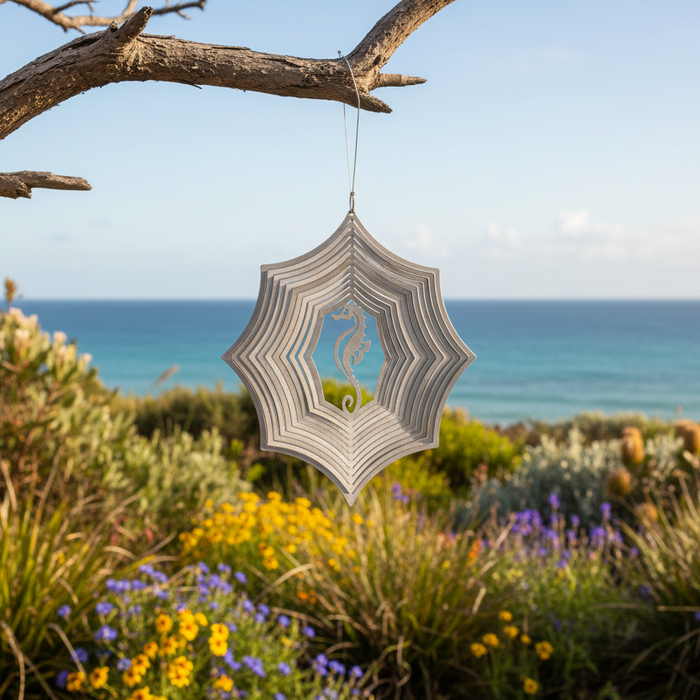 SEAHORSE - STAINLESS STEEL WIND WHIRL SPINNER