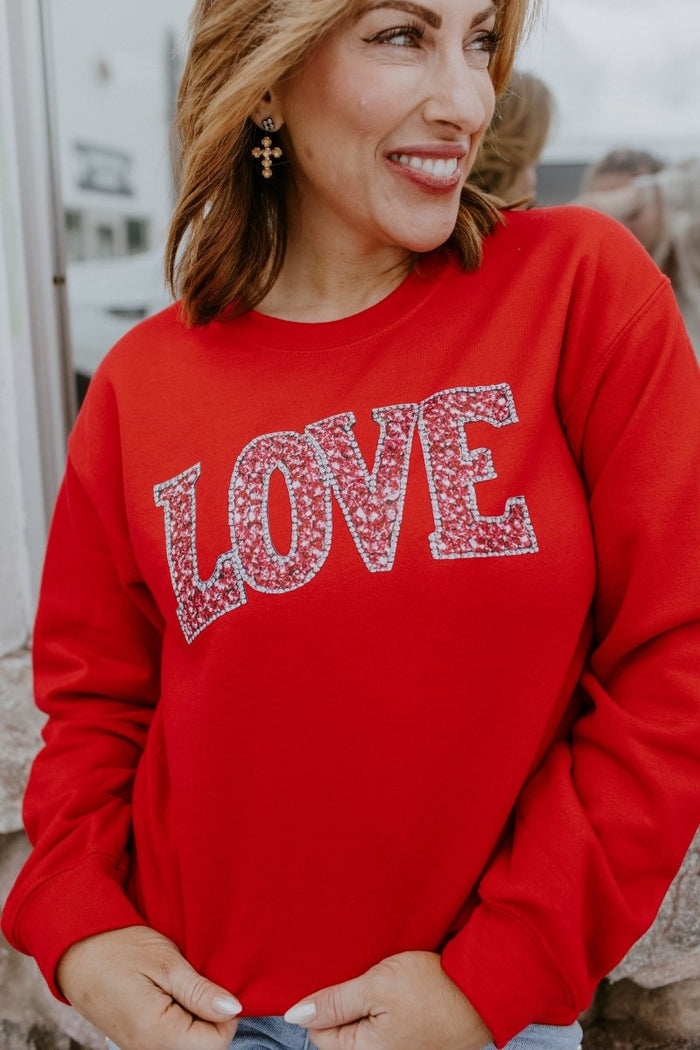 Shining Love Graphic Pullover - FINAL SALE - Macoma Boutique555 Presales