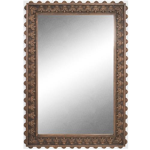 SIERRA BRUN CARVED NATURAL TIMBER MIRROR