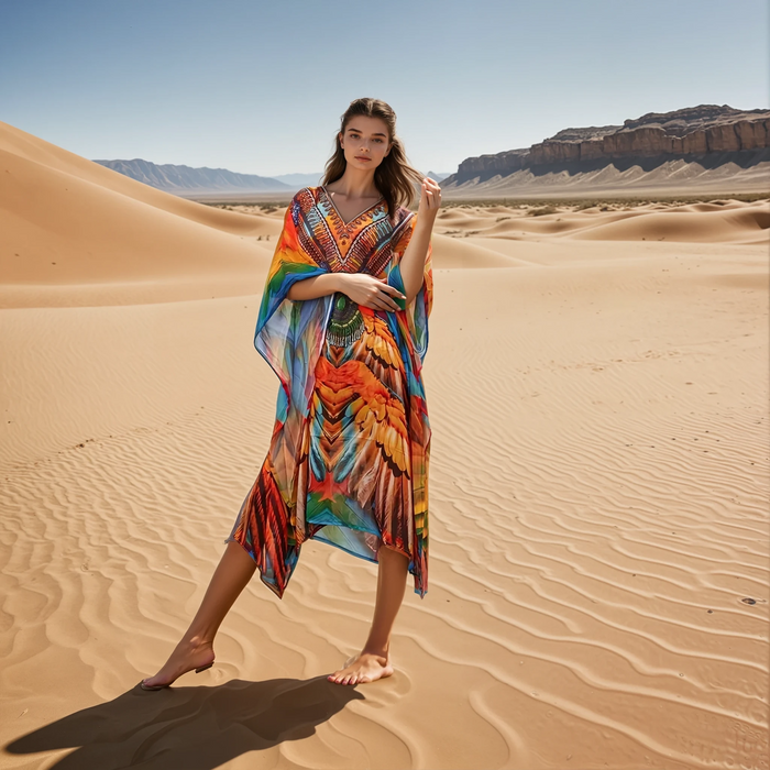 SILK KAFTAN - FEATHERSTONE PARADISO