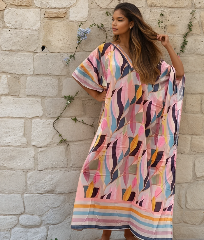 SILK KAFTAN - PARRALEL PARADISO