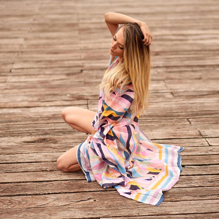 SILK KAFTAN - PARRALEL PARADISO