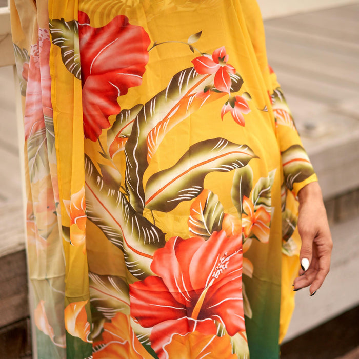 SILK KAFTAN - TROPICAL LILLIANA