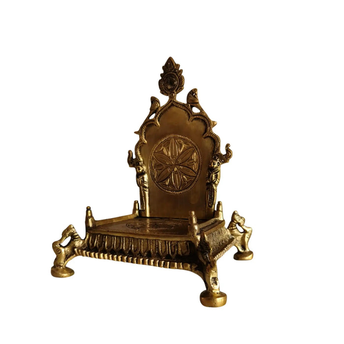 Ornate Brass Puja Singhasan (Throne)   Brass Ware