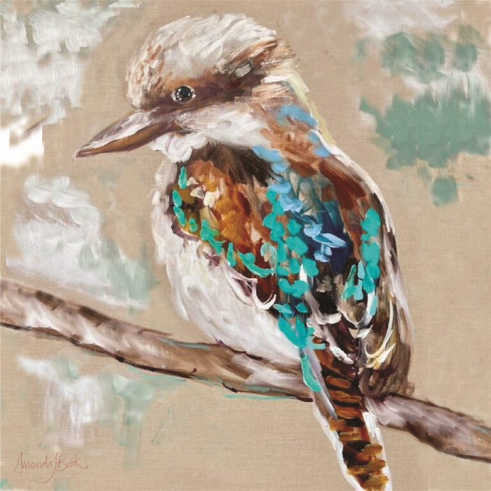 Single Kookaburra Perched 4pc Coaster set - Artist Lab
