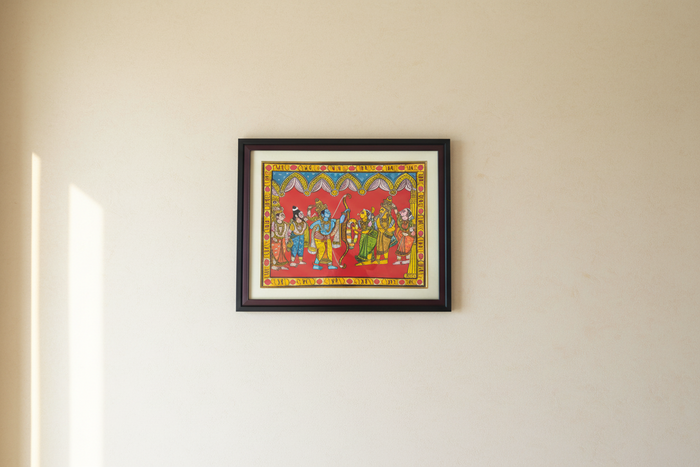 Sita Swayamvaram Cheriyal Painting - Traditional Telangana Folk Art   Cheriyala Painting