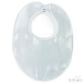 Small Plain White Satin Bib -P5173-BP-W