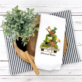St Patrick's Kitchen Towel, Shamrock Wishes, Irish Gnome Truck, St Patrick's Design, Hostess Gift, Home Décor