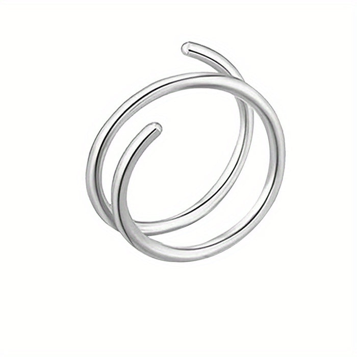 Stainless Steel Double Helix Nose Rings Hot Style Lady Piercing Jewelry