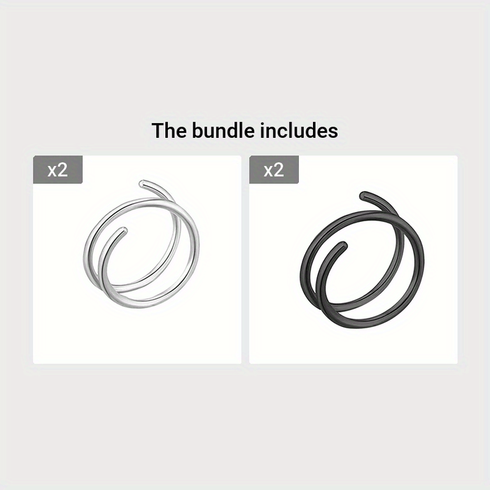 Stainless Steel Double Helix Nose Rings Hot Style Lady Piercing Jewelry