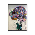 STREET ART ROSE - FRAMED CANVAS ART