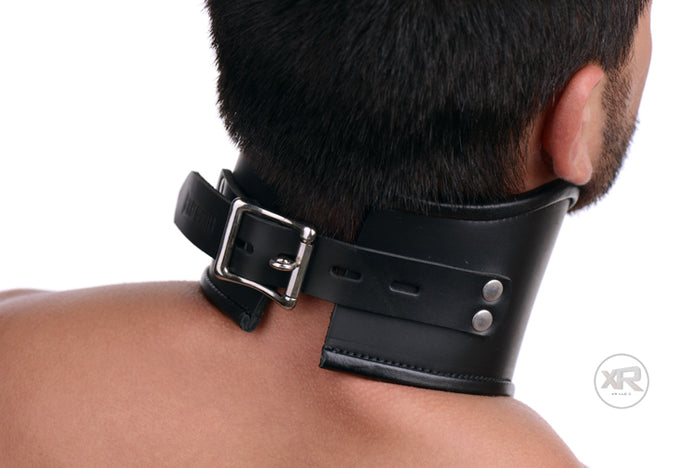 Strict Leather Locking Posture Collar