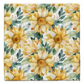Sunflowers with Leaves eco-friendly waffle weave washcloth featuring watercolor sunflower floral pattern