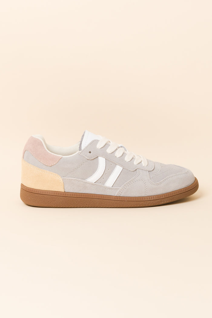 Sunny Grey Contrast Suede Sneaker