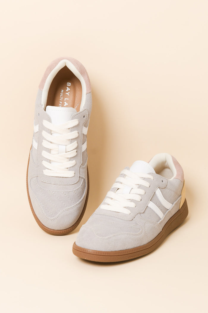 Sunny Grey Contrast Suede Sneaker