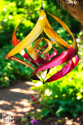 SUNSET FLAME TRIPLE HANGING WIND SPINNER