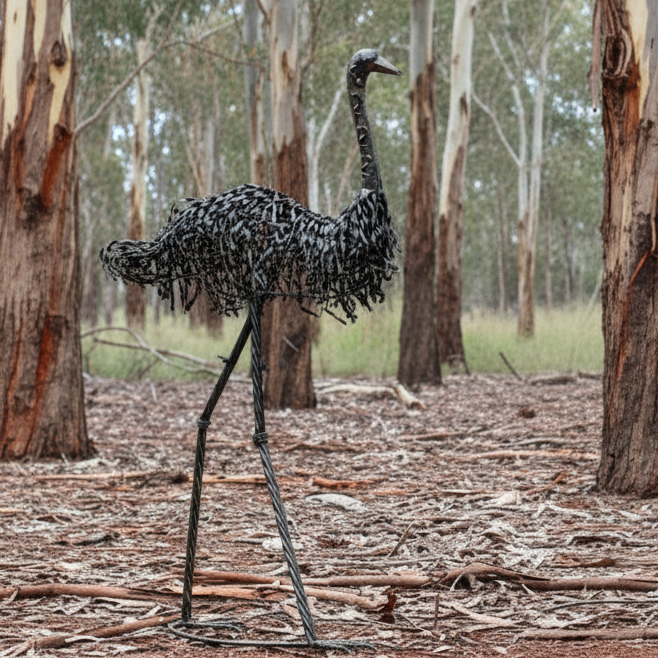 Tall Metal Mr. Emu