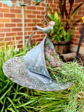 TEACUP & SAUCER HANGING BIRD FEEDER - PLANTER