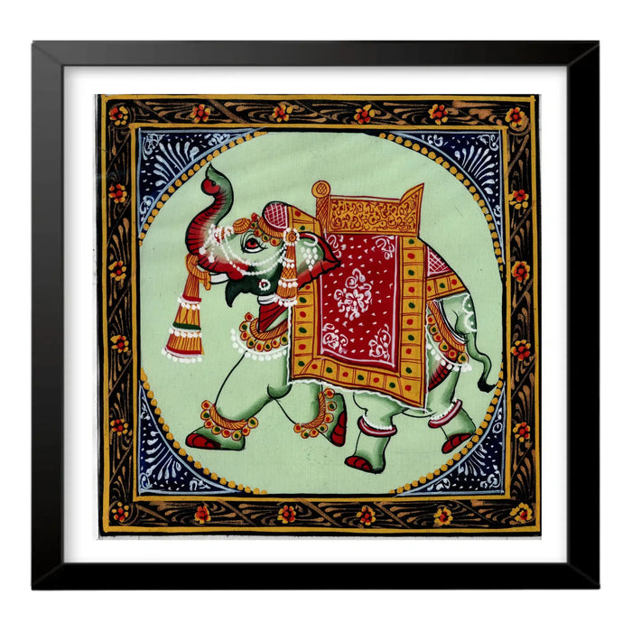 The Auspicious Elephant Miniature Painting   Paintings
