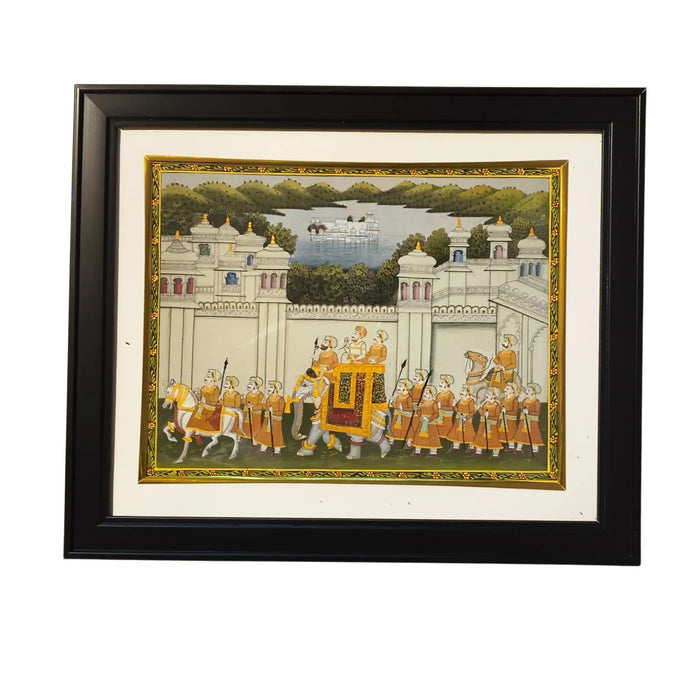 The Ceremonial March of the Maharaja Miniature Art   Paintings