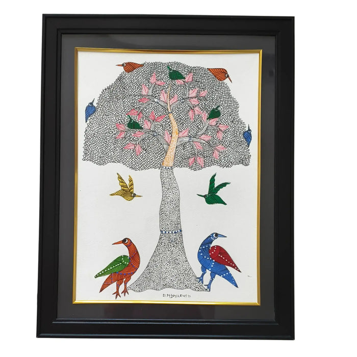 The Cosmic Tree – Gond Tribal Expression   Paintings