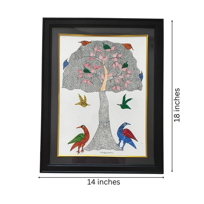 The Cosmic Tree – Gond Tribal Expression   Paintings