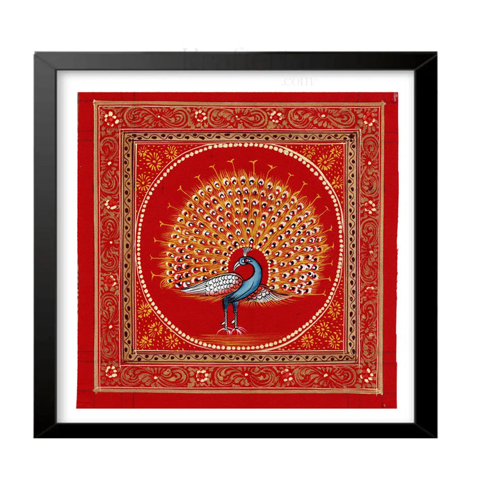 The Crimson Peacock – A Dance of Fire and Majesty   Paintings