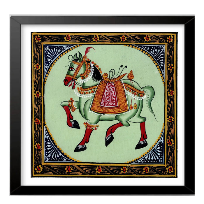 The Emerald Steed – Radiance of Heritage   Paintings