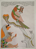 The Forest Messenger and Sacred Cobra - Gond Painting   Paintings
