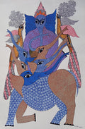 The Ganesha & Infinite Elephant Masterpiece – Gond Painting   Paintings