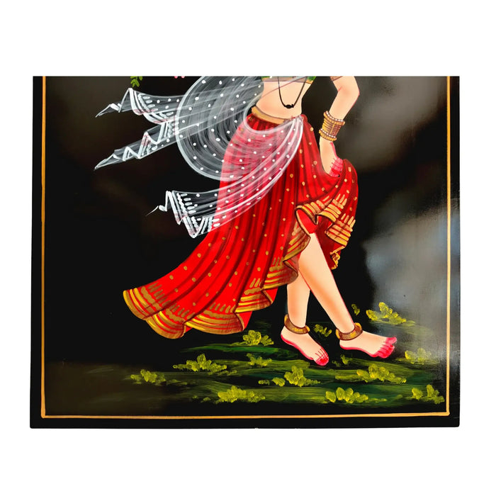 Graceful figure under moonlight