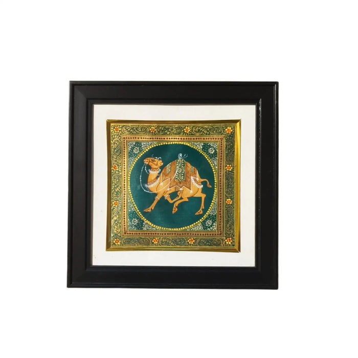 The Royal Camel - A Rajasthani Miniature   Paintings