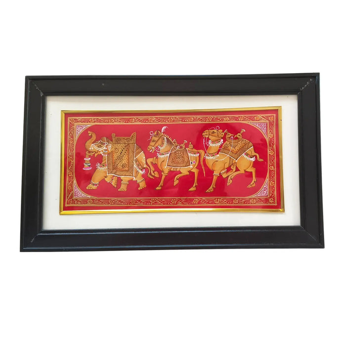 The Royal Procession - A Miniature Painting   Paintings